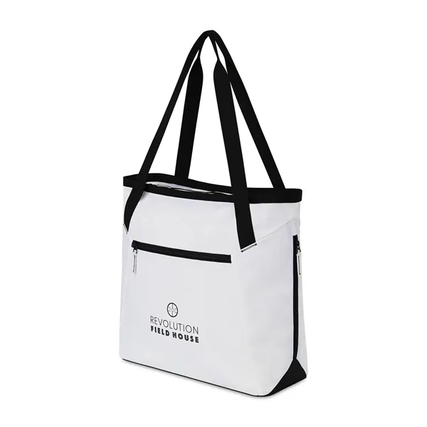 19"L x 16"H x 6.5"W tote bag with zippered top, side... from ASI 56070 Gemline / Gemline®