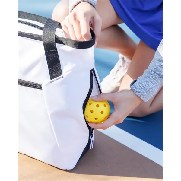 19"L x 16"H x 6.5"W tote bag with zippered top, side... from ASI 56070 Gemline / Gemline®