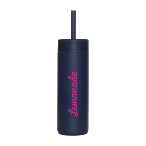 16 oz. bottle with twist-on threaded lid and flexible silicone straw.... from ASI 56070 Gemline / Gemline®