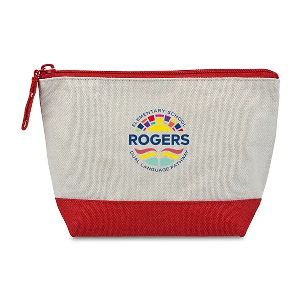Canvas pouch with zipper closure and accent color base.... from ASI 56070 Gemline / Gemline®
