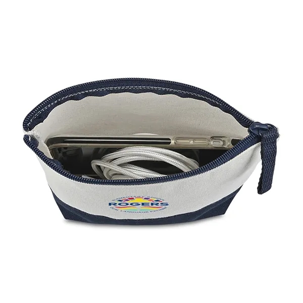 Canvas pouch with zipper closure and accent color base.... from ASI 56070 Gemline / Gemline®
