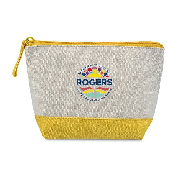 Canvas pouch with zipper closure and accent color base.... from ASI 56070 Gemline / Gemline®