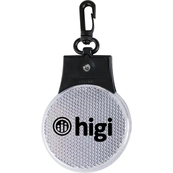 Reflector/flasher with a red LED light, swivel carabiner, and multiple flashing... from ASI 54100 Fields Manufacturing Inc / TargetLine®