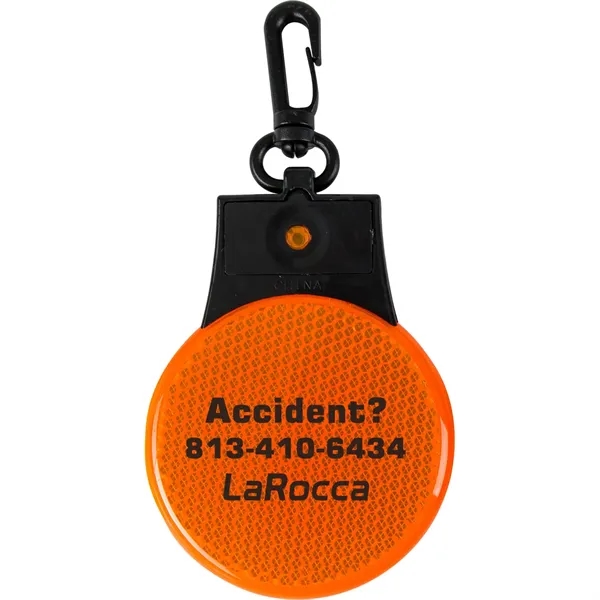 Reflector/flasher with a red LED light, swivel carabiner, and multiple flashing... from ASI 54100 Fields Manufacturing Inc / TargetLine®