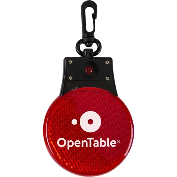 Reflector/flasher with a red LED light, swivel carabiner, and multiple flashing... from ASI 54100 Fields Manufacturing Inc / TargetLine®