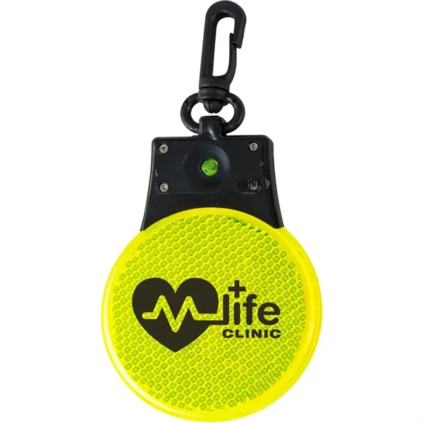 Reflector/flasher with a red LED light, swivel carabiner, and multiple flashing... from ASI 54100 Fields Manufacturing Inc / TargetLine®