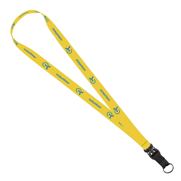 3/4" x 16" polyester lanyard with slide-buckle release, split key ring... from ASI 88060 Snugz/USA Inc / SnugZ USA®