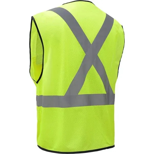 Premium class 2 utility safety vest w/x back with zipper closure.... from ASI 58492 GSS Safety LLC