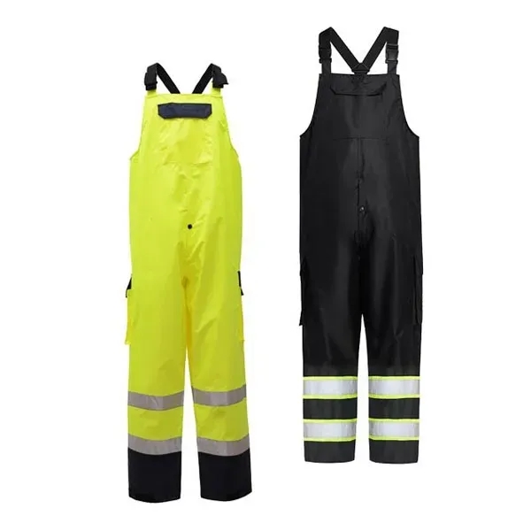 Non-ANSI premium rain bib pants - black.... from ASI 58492 GSS Safety LLC