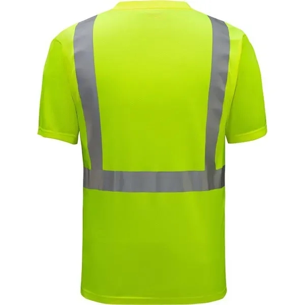 Class 2 multi color short sleeve safety t-shirt - lime with... from ASI 58492 GSS Safety LLC