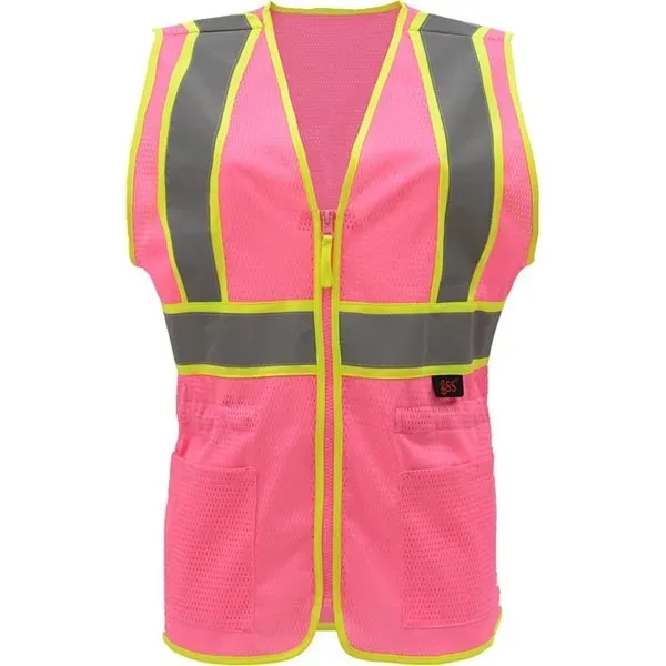 Two tone lady vest with plum trim.... from ASI 58492 GSS Safety LLC