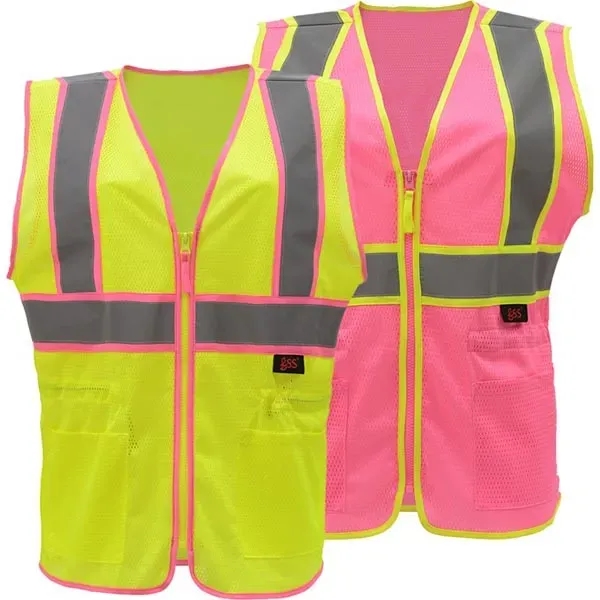 Two tone lady vest with plum trim.... from ASI 58492 GSS Safety LLC