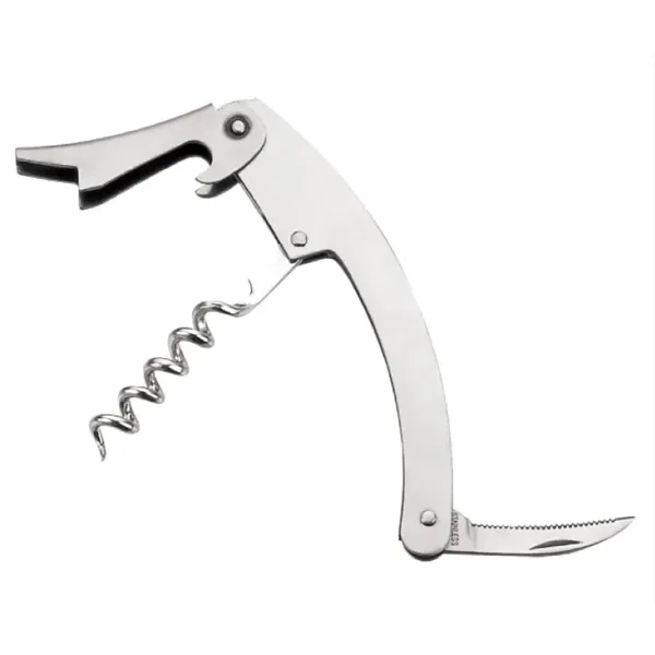 Stainless Steel Corkscrew/Wine Opener, pull-out foil cutter blade, one color imprint... from ASI 79933 Prorose Inc / ProRose An Arch Promo Group Division