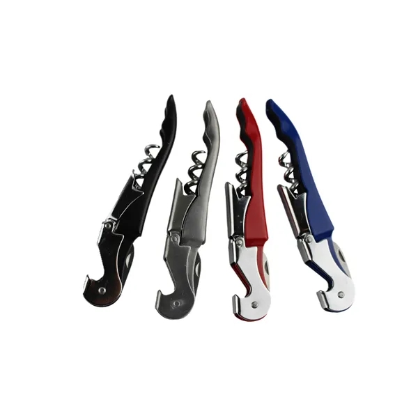 Stainless Steel Corkscrew/Wine Opener and colored handle, pull-out foil cutter blade,... from ASI 79933 Prorose Inc / ProRose An Arch Promo Group Division