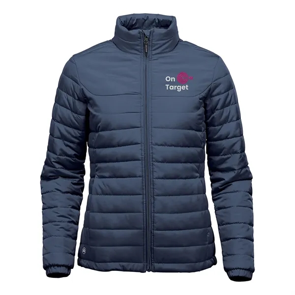 Women's jacket with a water-repellent finish, quilted body, soft lining, elasticized... from ASI 61125 Hit Promotional Products / Hit®