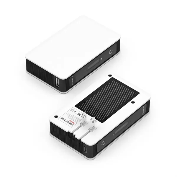 Charger with battery, solar and AC power options and USB-A and... from ASI 61125 Hit Promotional Products / Hit®