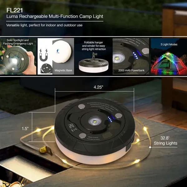 Luma Rechargeable Multi-Function Camp Light... from ASI 89320 Starline USA Inc