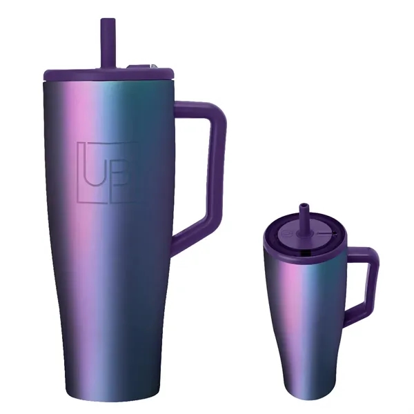 40 oz. insulated stainless steel tumbler with lid, straw and handle.... from ASI 61125 Hit Promotional Products / Hit®