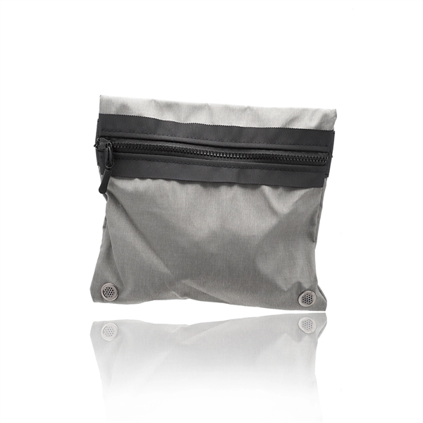 190T fabric tote bag with polyester carry handles, black leather bottom,... from ASI 39552 BEL Promo