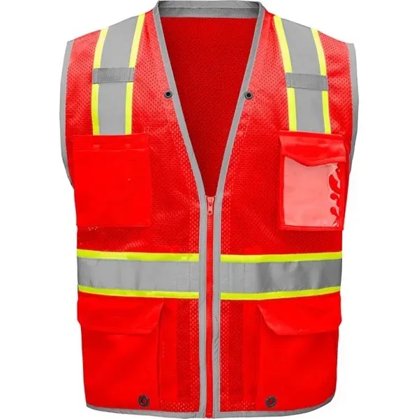 Enhanced visibility hype-lite heavy duty vest with zipper closure.... from ASI 58492 GSS Safety LLC