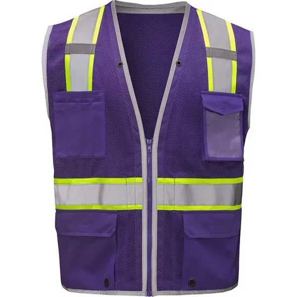 Enhanced visibility hype-lite heavy duty vest with zipper closure.... from ASI 58492 GSS Safety LLC