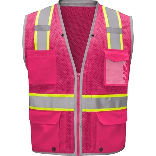 Enhanced visibility hype-lite heavy duty vest with zipper closure.... from ASI 58492 GSS Safety LLC