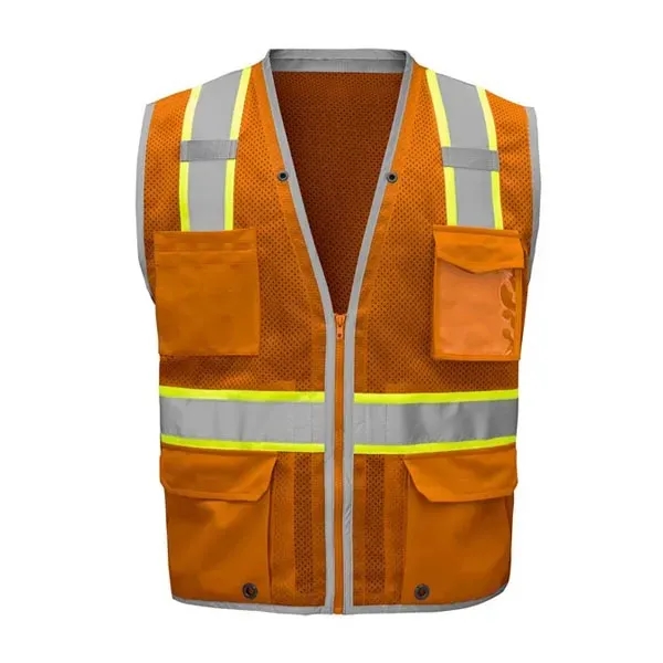 Enhanced visibility hype-lite heavy duty vest with zipper closure.... from ASI 58492 GSS Safety LLC