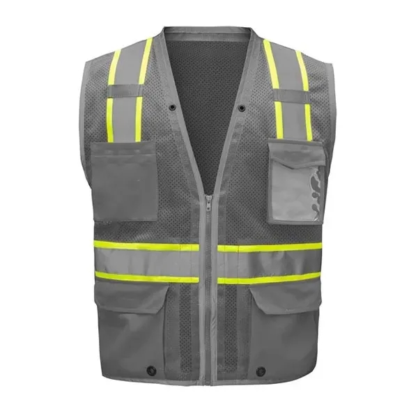 Enhanced visibility hype-lite heavy duty vest with zipper closure.... from ASI 58492 GSS Safety LLC