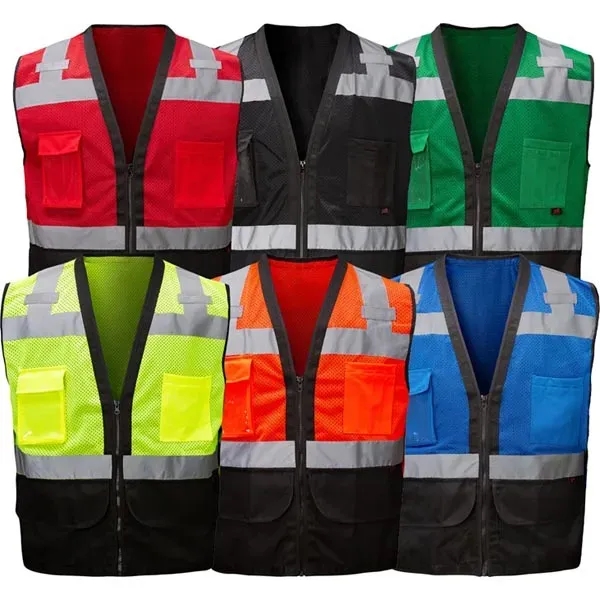 Enhanced visibility premium heavy duty vest w/multi pockets.... from ASI 58492 GSS Safety LLC