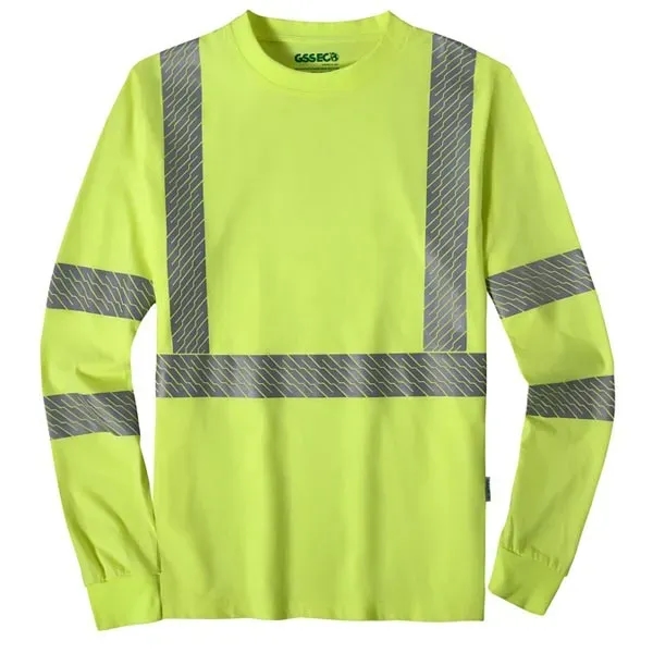 GSS Eco-Green safety t-shirt with long sleeves - Class-3.... from ASI 58492 GSS Safety LLC