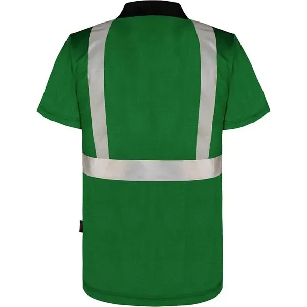Non-ANSI multi color short sleeve safety polo with black bottom.... from ASI 58492 GSS Safety LLC