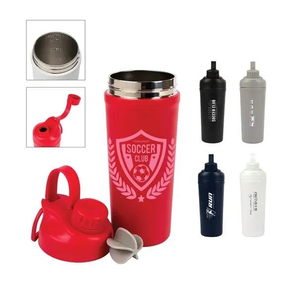 Longden 26 oz. Double Wall, Stainless Steel Shaker Bottle... from ASI 67866 Logomark/Valumark