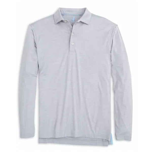 Johnnie-O Men's  heather long sleeve jersey polo with self-fabric tailored... from ASI 38120 Ball Pro / Diversified Quality Kitchenware / Branded Apparel Designs
