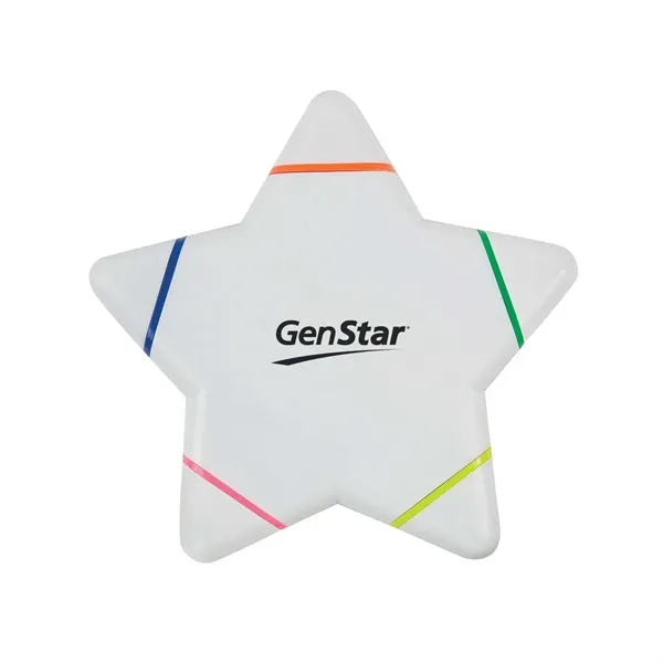 Star-shaped highlighter with 5 neon colors of ink.... from ASI 63549 Jornik Manufacturing Corp