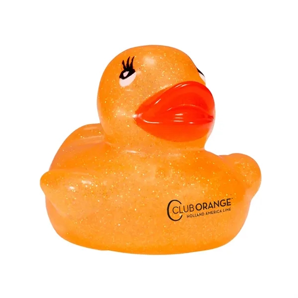 2" rubber duck in assorted pastel glitter colors.... from ASI 63549 Jornik Manufacturing Corp