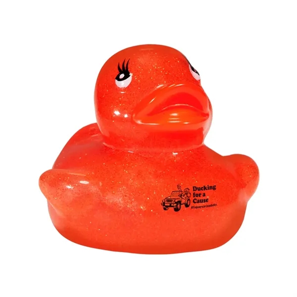 2" rubber duck in assorted pastel glitter colors.... from ASI 63549 Jornik Manufacturing Corp