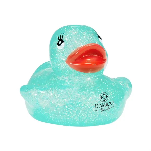 2" rubber duck in assorted pastel glitter colors.... from ASI 63549 Jornik Manufacturing Corp