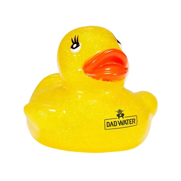 2" rubber duck in assorted pastel glitter colors.... from ASI 63549 Jornik Manufacturing Corp