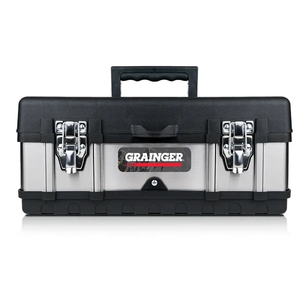 Stainless steel toolbox that is heavy-duty and ready for action! Secure-clamp... from ASI 46170 Compass Industries Inc