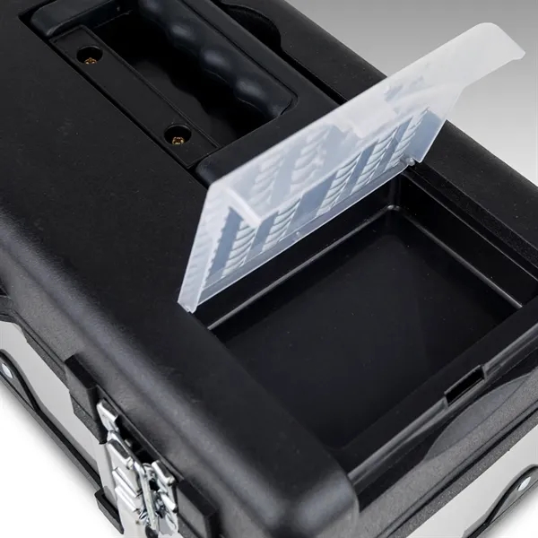 Stainless steel toolbox that is heavy-duty and ready for action! Secure-clamp... from ASI 46170 Compass Industries Inc