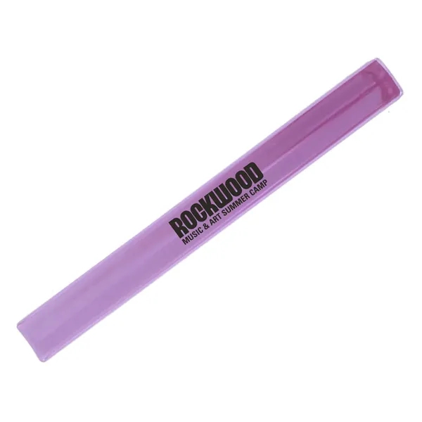 Slap bracelet with reflective coating; reflects against light in the dark.... from ASI 52710 Lincoln Line