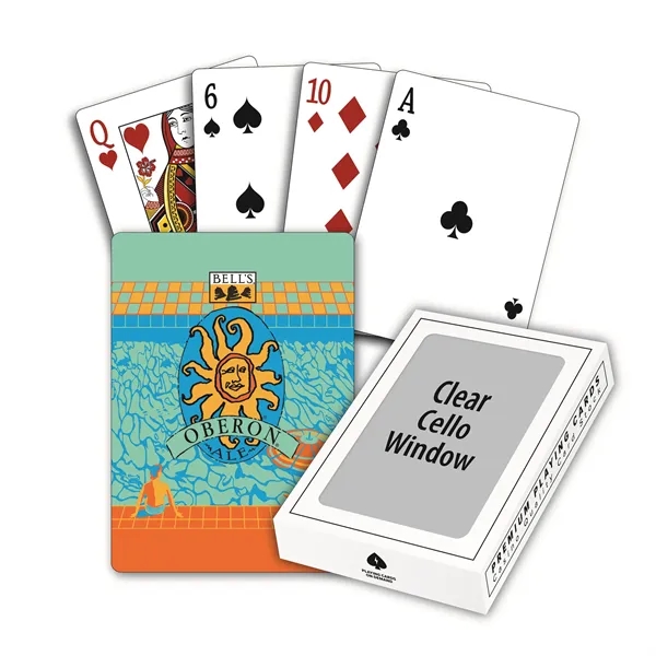 Playing cards with custom backs and standard faces and boxes.... from ASI 56080 Playing Cards On Demand