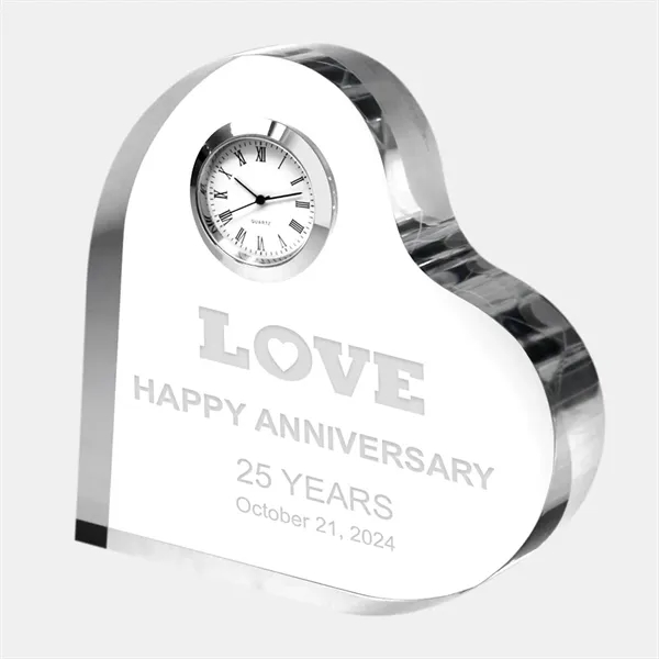 Acrylic Heart Keepsake Clock.... from ASI 47791 Best Deal Awards