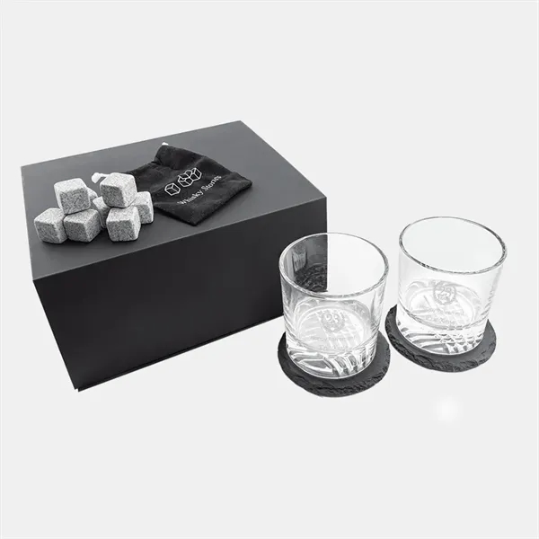 Whiskey Glass Pair with Coasters & Stones.... from ASI 47791 Best Deal Awards