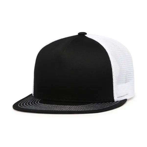 D-Series 5-Panel Trucker Snapback Cap. Poly/cotton blend. Trucker mesh. Full-profile.... from ASI 37461 Augusta Sportswear