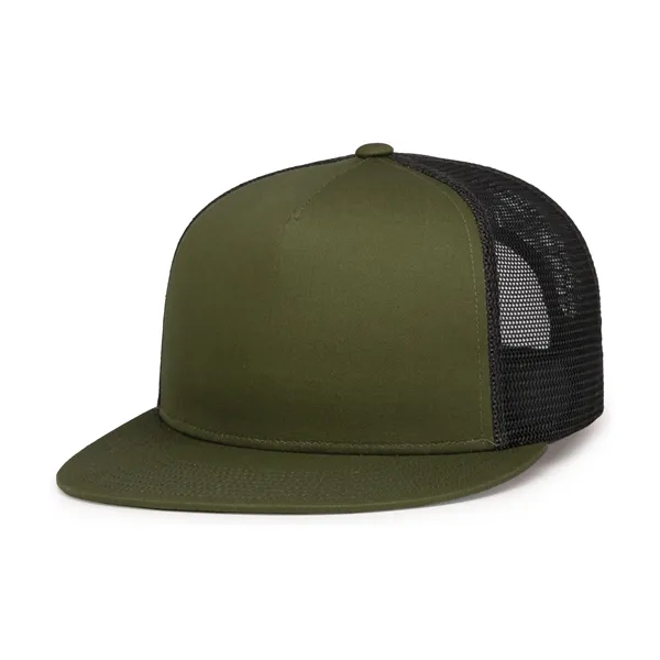 D-Series 5-Panel Trucker Snapback Cap. Poly/cotton blend. Trucker mesh. Full-profile.... from ASI 37461 Augusta Sportswear