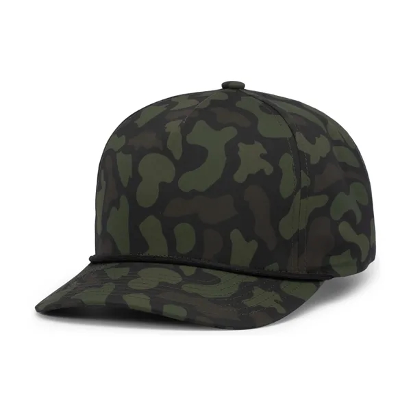 Duck Camo 5-Panel Trucker Cap. Fully sublimated camo, polyester/spandex woven.... from ASI 37461 Augusta Sportswear