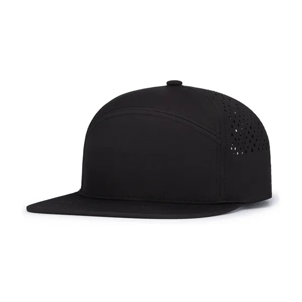 Perforated 6-Panel Arch Cap. Polyester/spandex woven. Perforated side and back panels.... from ASI 37461 Augusta Sportswear / Pacific Headwear