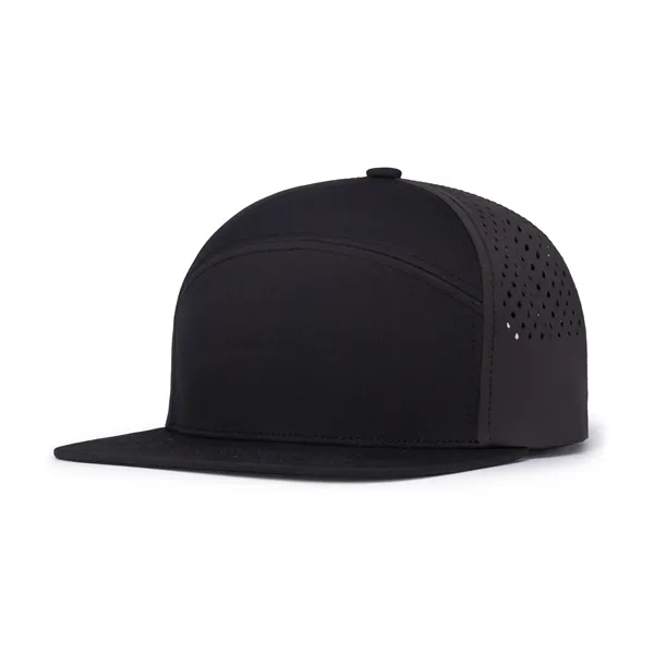 Perforated 6-Panel Arch Cap. Polyester/spandex woven. Perforated side and back panels.... from ASI 37461 Augusta Sportswear / Pacific Headwear