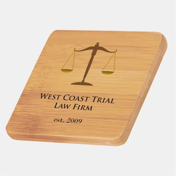 Color Imprinted Square Bamboo Coaster.... from ASI 47791 Best Deal Awards